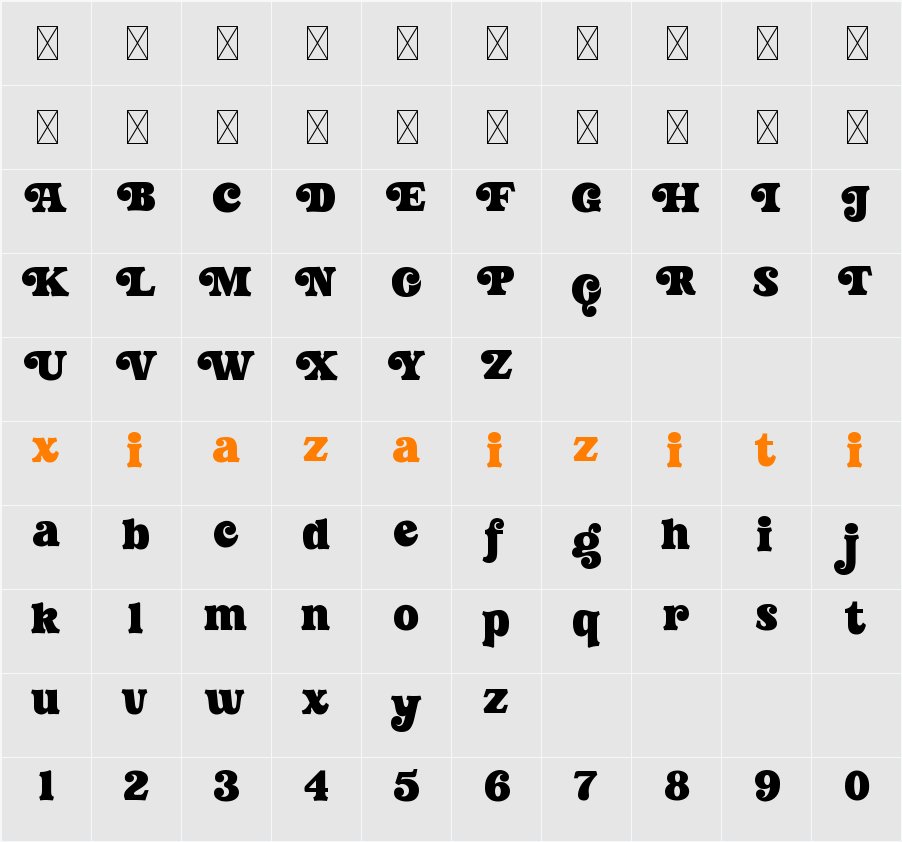 Magic Vintage 字符映射表