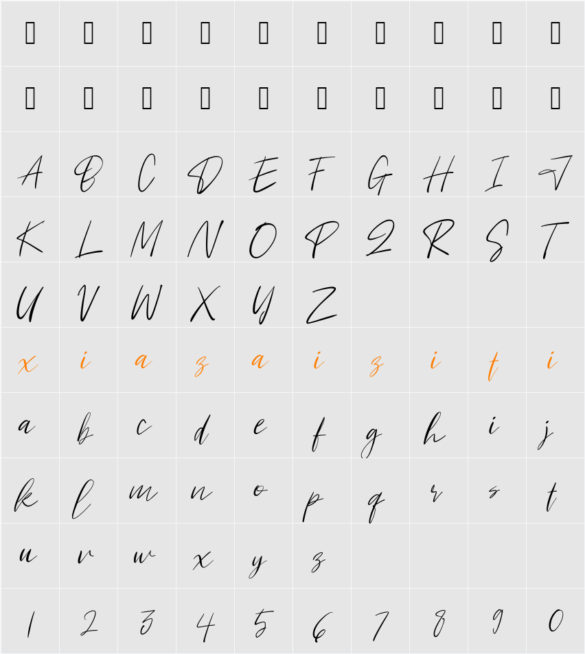 IndonesiaSignature 字符映射表