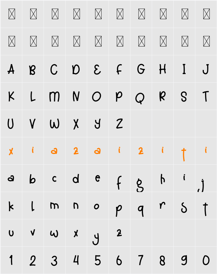 Hahaha Land 字符映射表