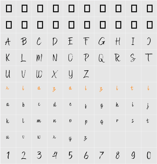 Manjaku 字符映射表