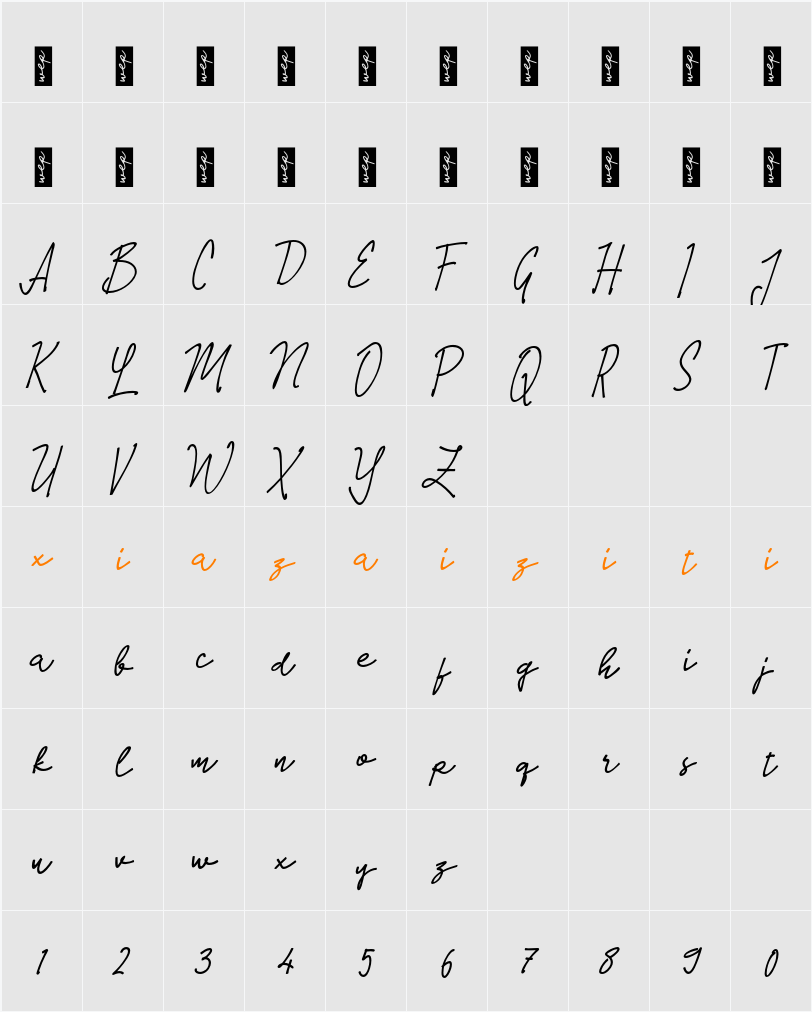 L Larisan Notes 字符映射表