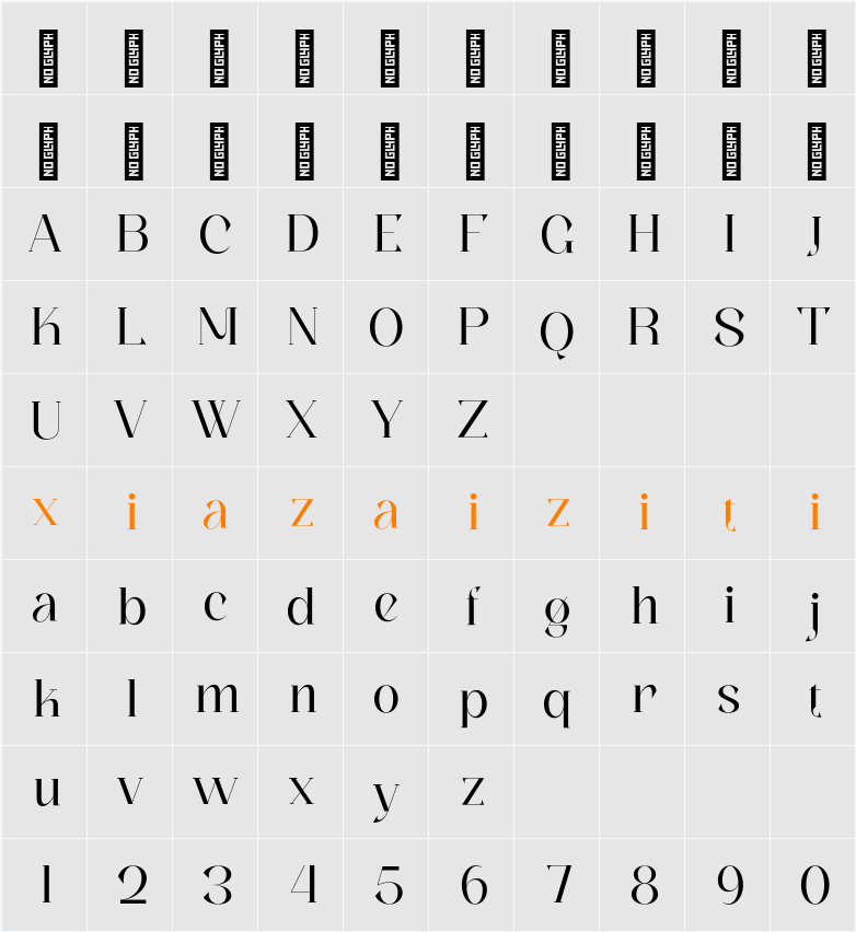 Giom Mod 字符映射表