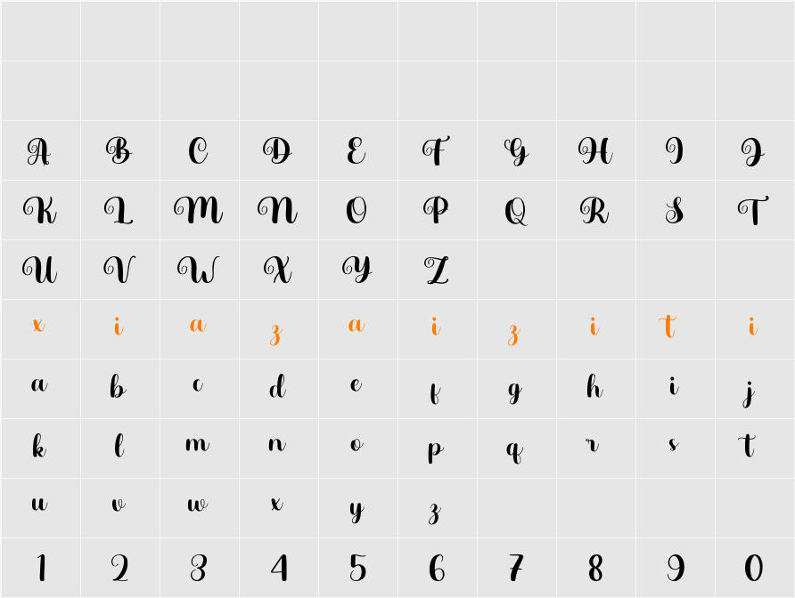 Haulura 字符映射表