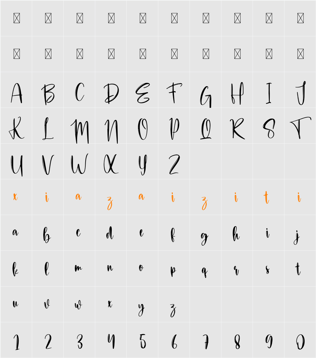 Guide 字符映射表