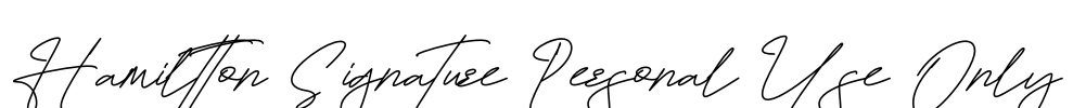 Hamiltton Signature Personal Use Only