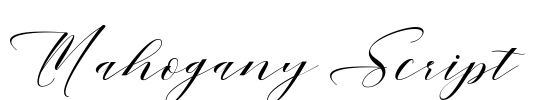 Mahogany Script 字体预览图