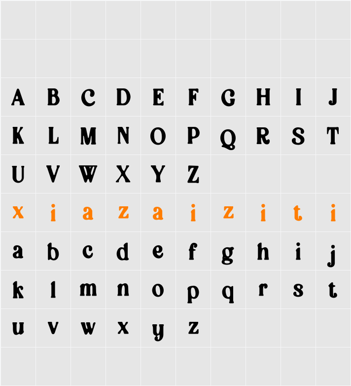 Guavine Blur Demo 字符映射表