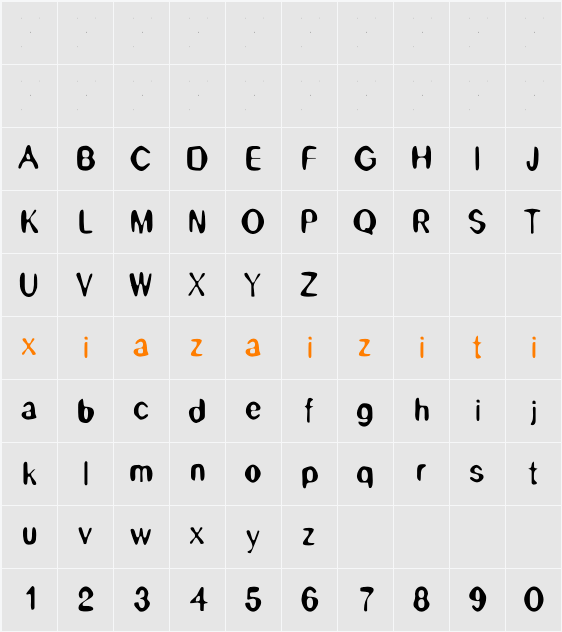 Jelly Kebab Font 字符映射表