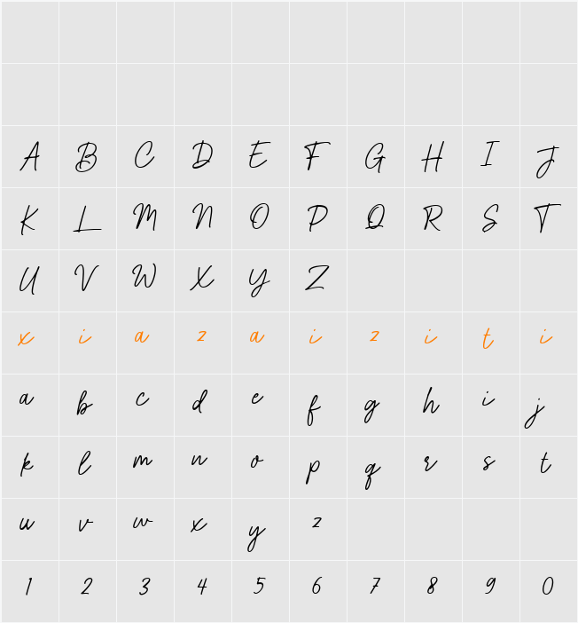 Gistela 字符映射表