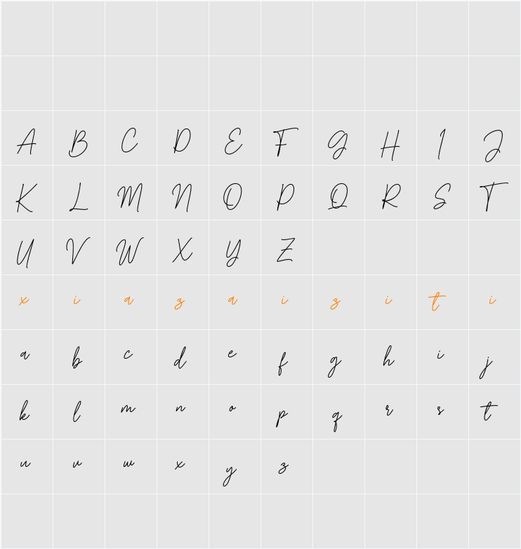 Madeline 字符映射表