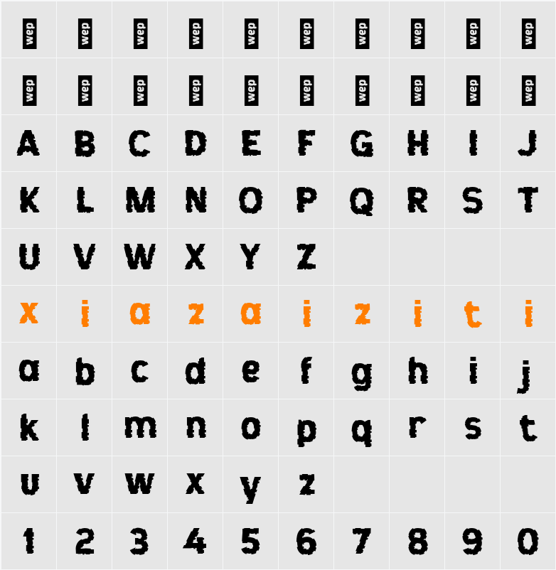 j Jorgenos 字符映射表