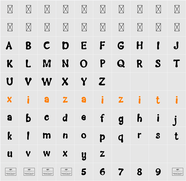 Groovetastic 字符映射表