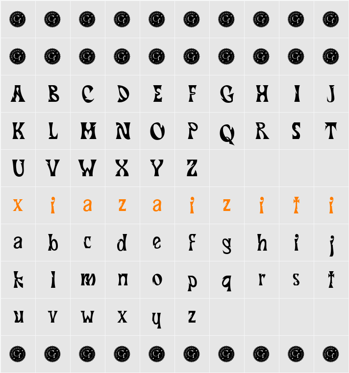 Kataleya Demo 字符映射表