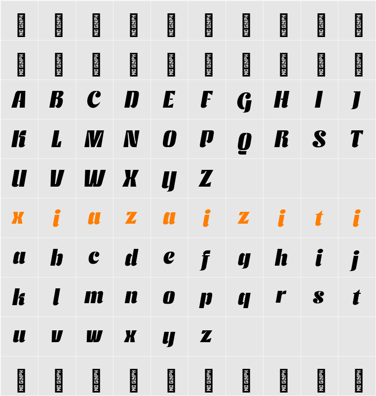 Keryla Retro 字符映射表