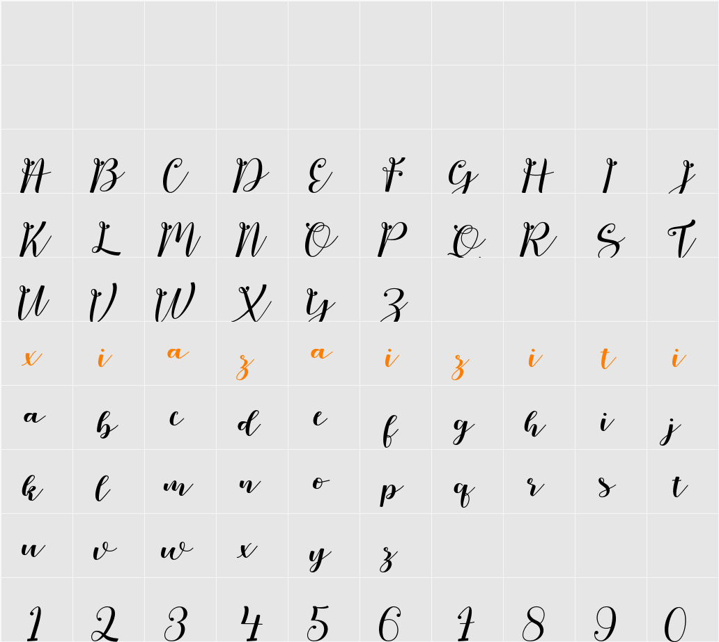 Hello Smile 字符映射表