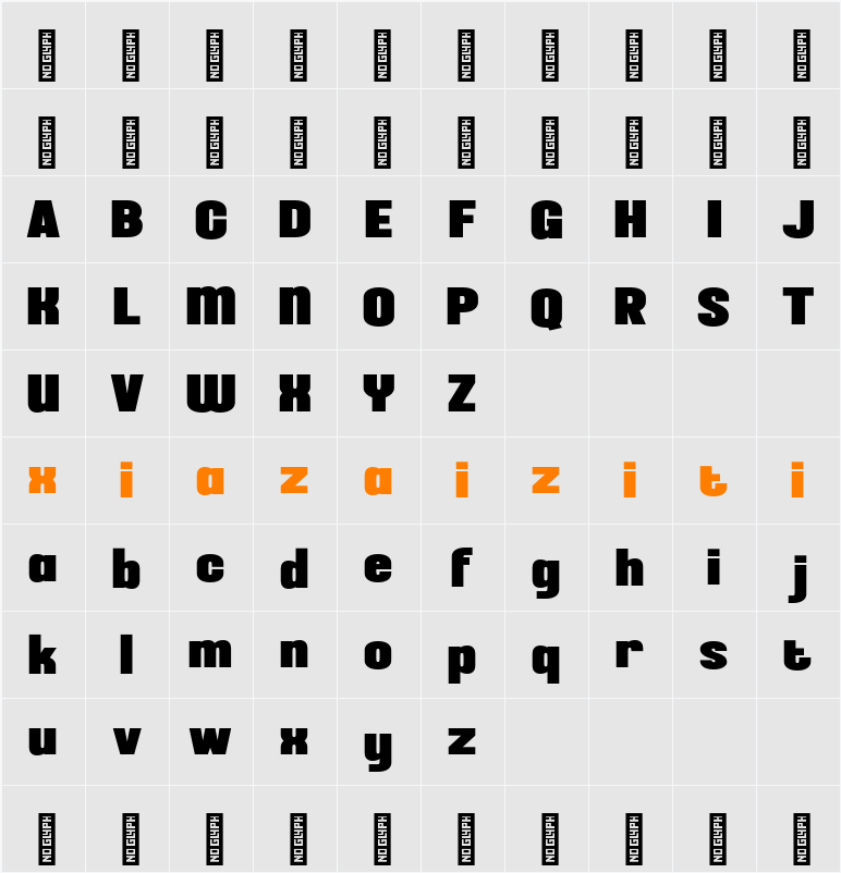 Kemio Semi Expanded 字符映射表