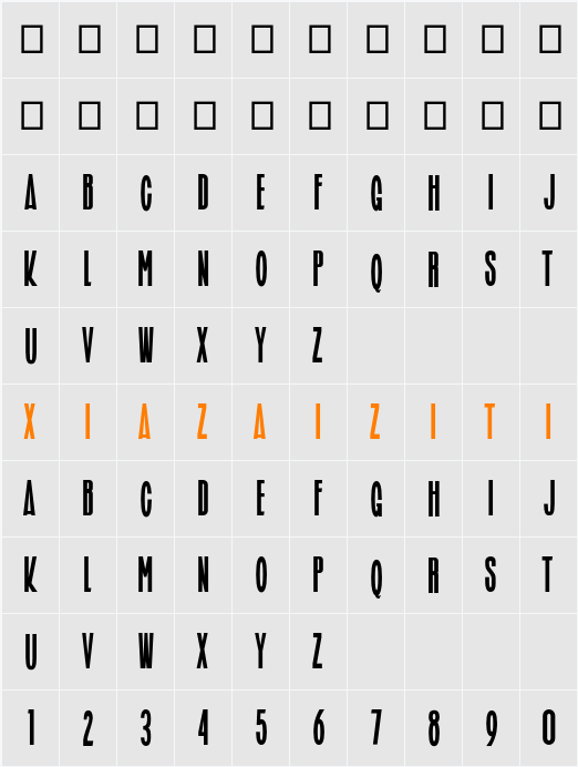 Kalover 字符映射表