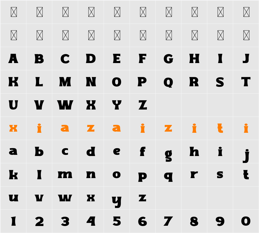 Holy Golden 字符映射表