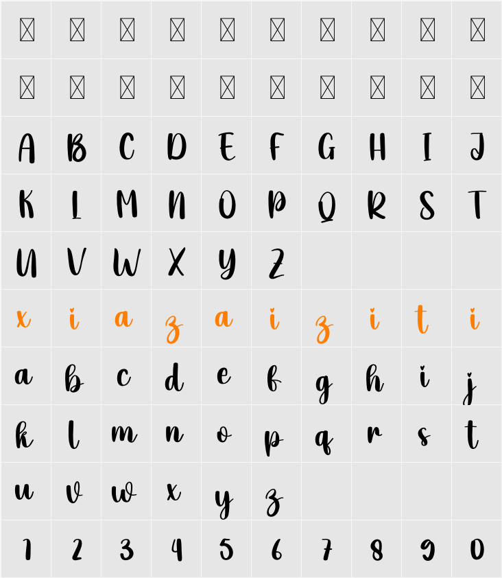 Handcraft 字符映射表