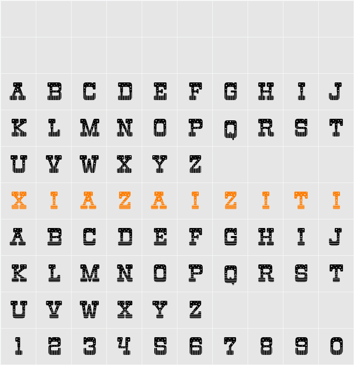 Glory of Justice 字符映射表