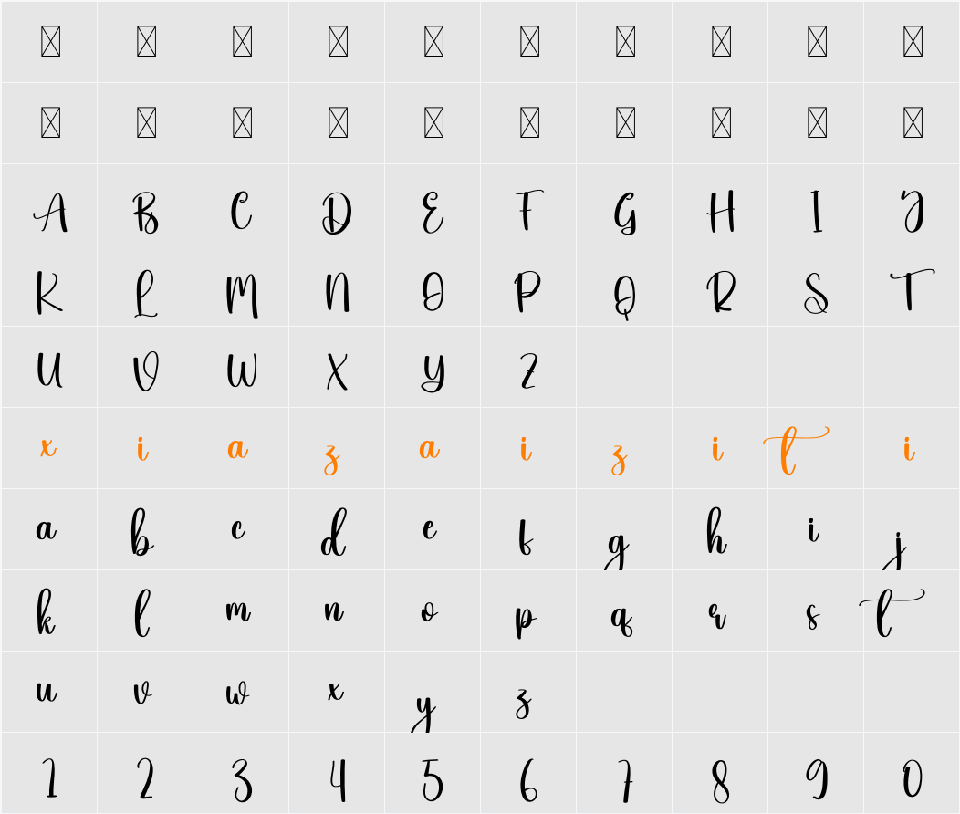 Library 字符映射表