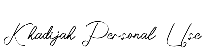 Khadijah Personal Use