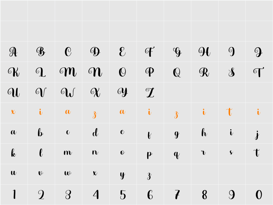 Haulura 字符映射表