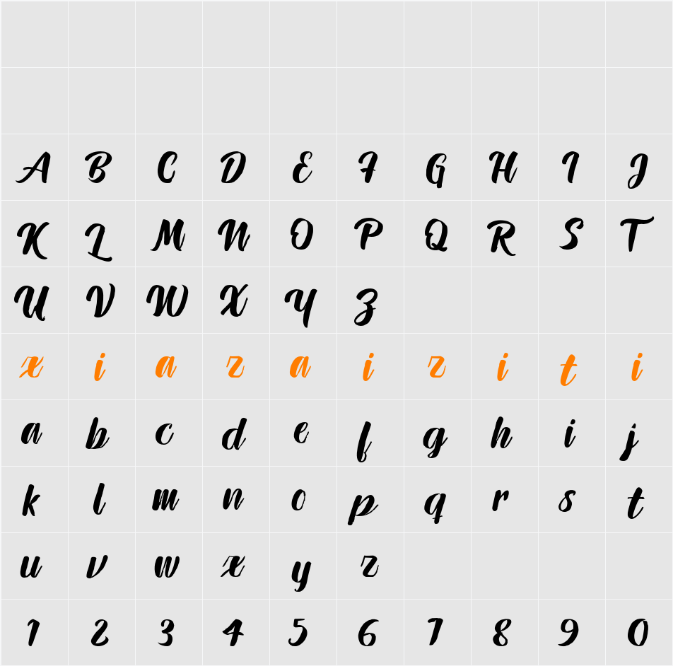 Ink Blank  字符映射表