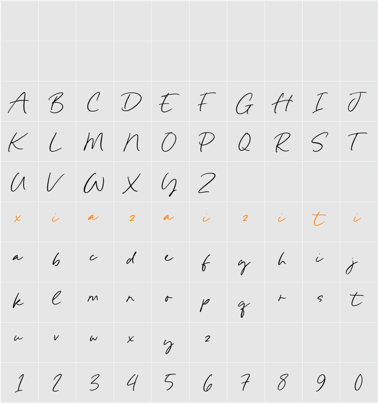 Hillary Queen 字符映射表