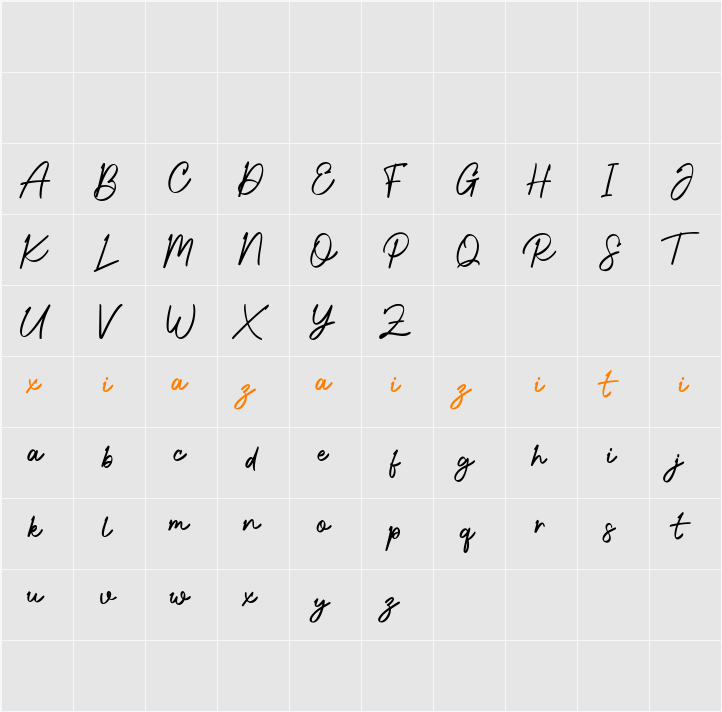 Golden Richlane 字符映射表