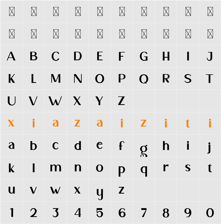 Holly Groove Three 字符映射表