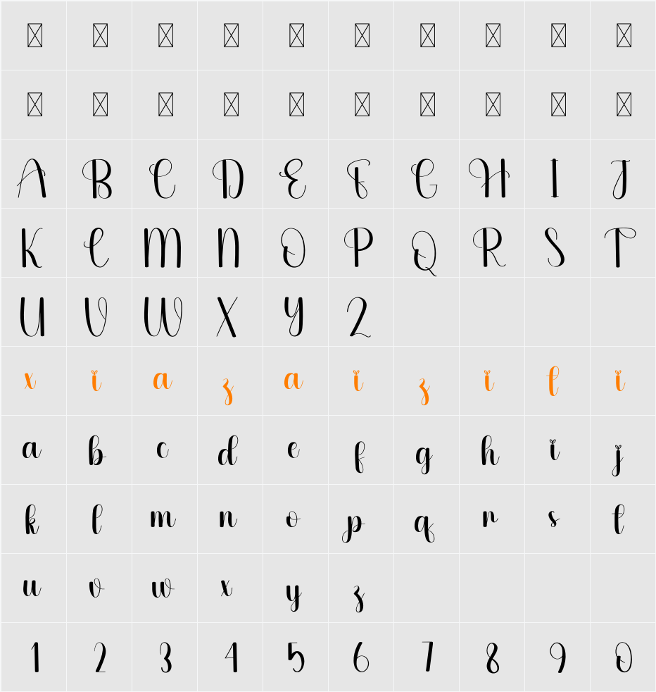 Kids 字符映射表