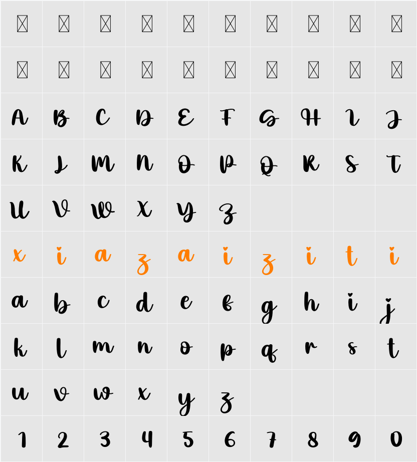 Hey Coffee 字符映射表