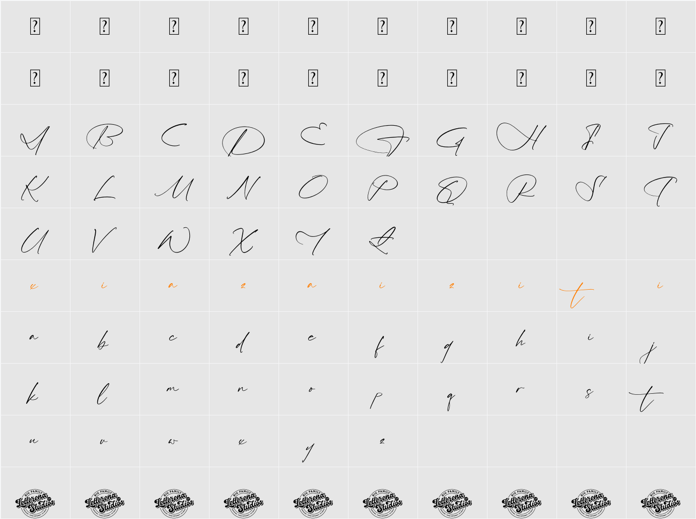 Infinites Flame DEMO VERSION 字符映射表