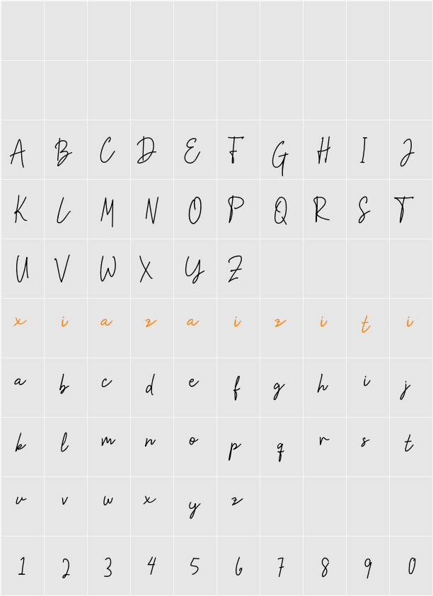 Gwathlyn DEMO 字符映射表