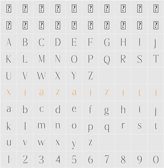 Lisandra 字符映射表