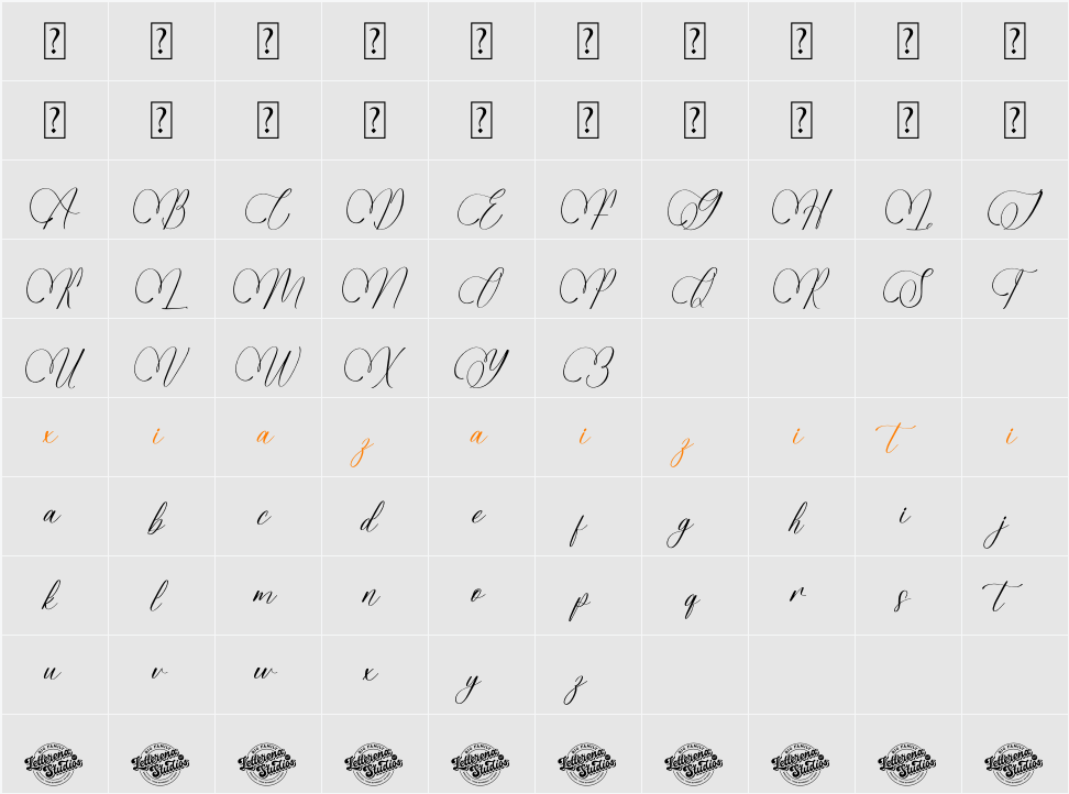 Martina Vittoria DEMO VERSION 字符映射表
