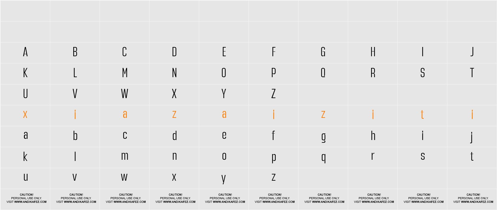 Hagia Pro Regular  字符映射表