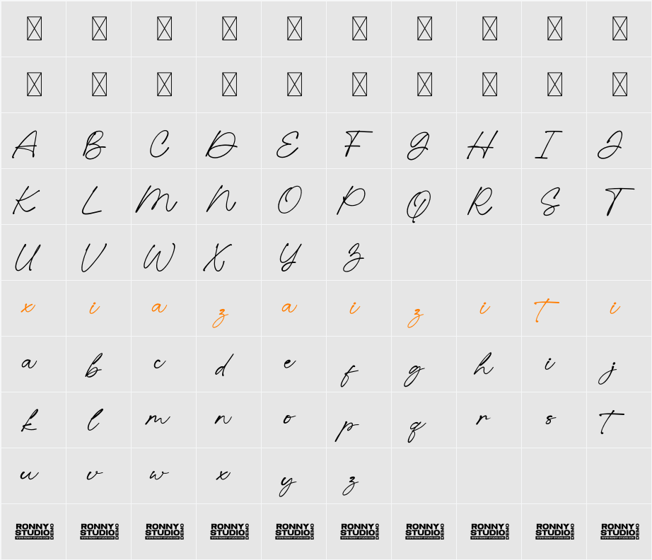 Heligthon Signature 字符映射表