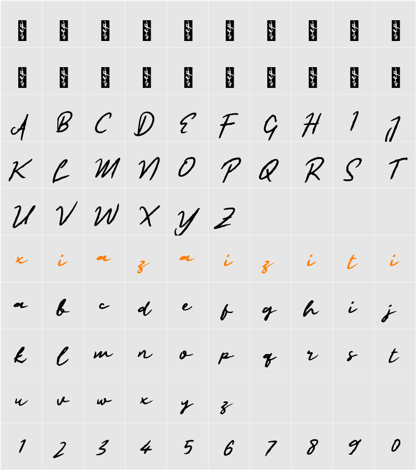 L Layang Ulem 字符映射表