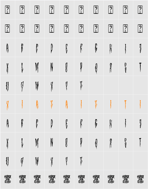 Lamvier 字符映射表