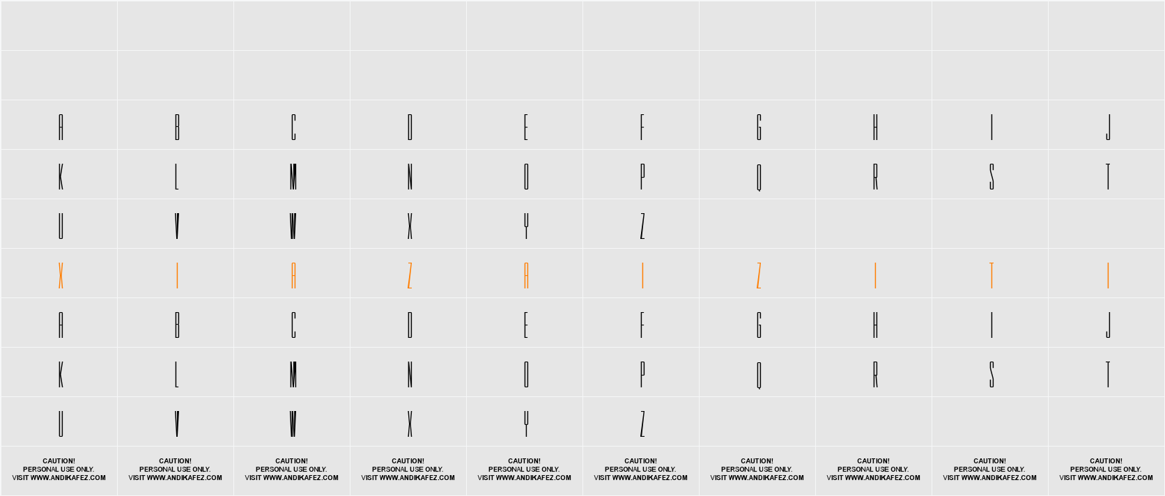 HORNSEA FC 字符映射表
