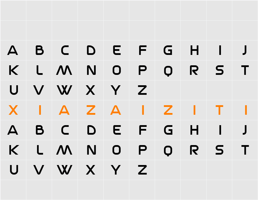 Headwar 字符映射表