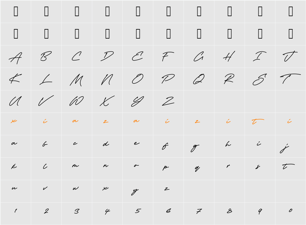 Jackarta 字符映射表
