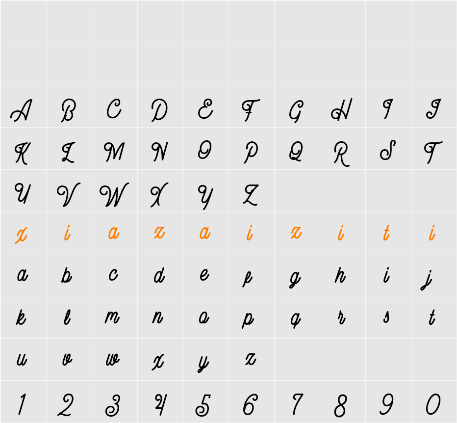 Gillnord 字符映射表