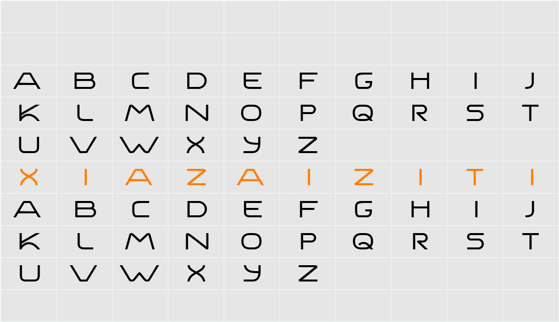 Kamenko 字符映射表