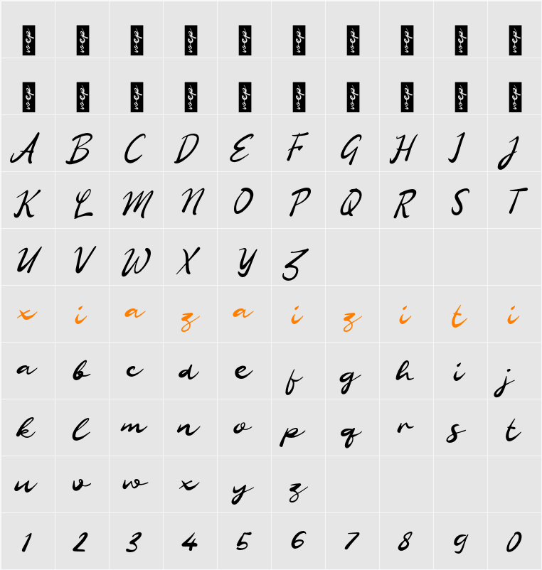 K Kecombrang 字符映射表