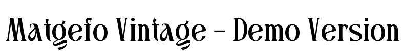 Matgefo Vintage - Demo Version