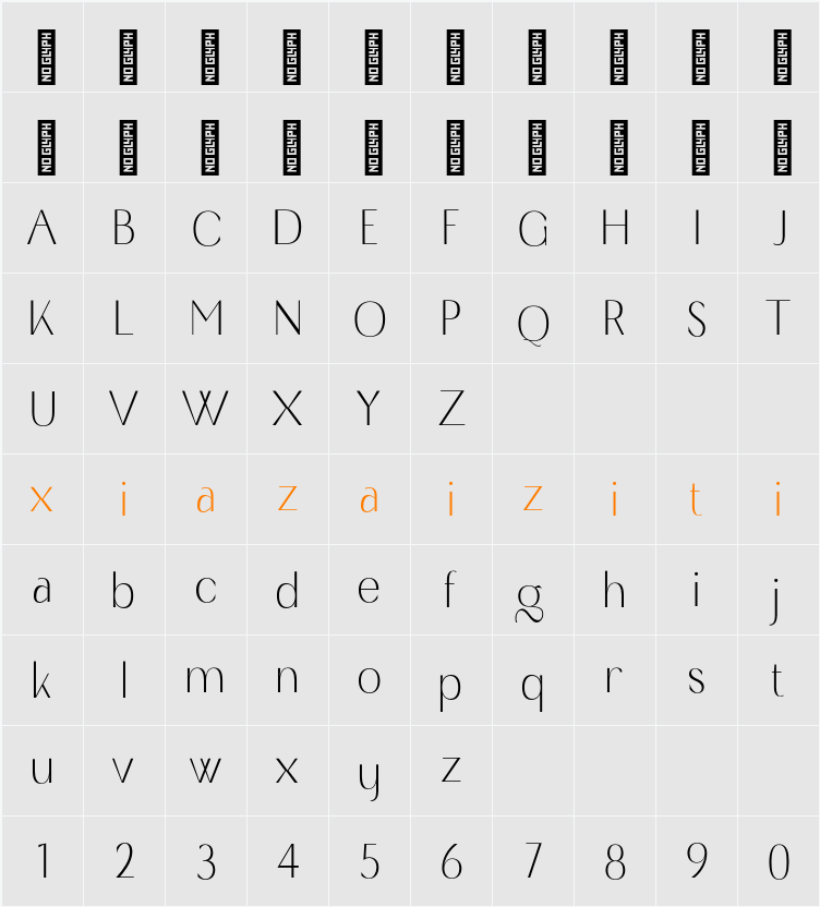 Madam Ghea Personal Use 字符映射表