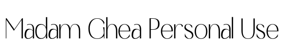 Madam Ghea Personal Use 字体预览图
